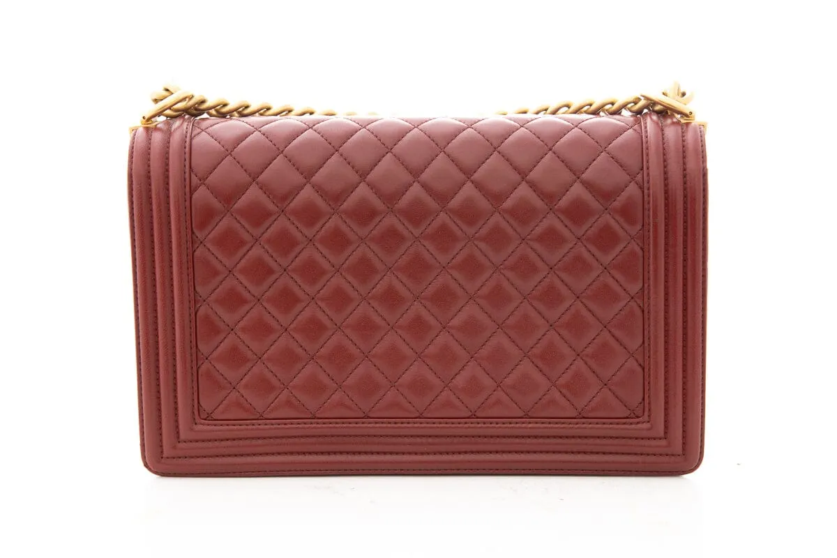 Chanel 2018 Red Medium Boy Bag Handbag