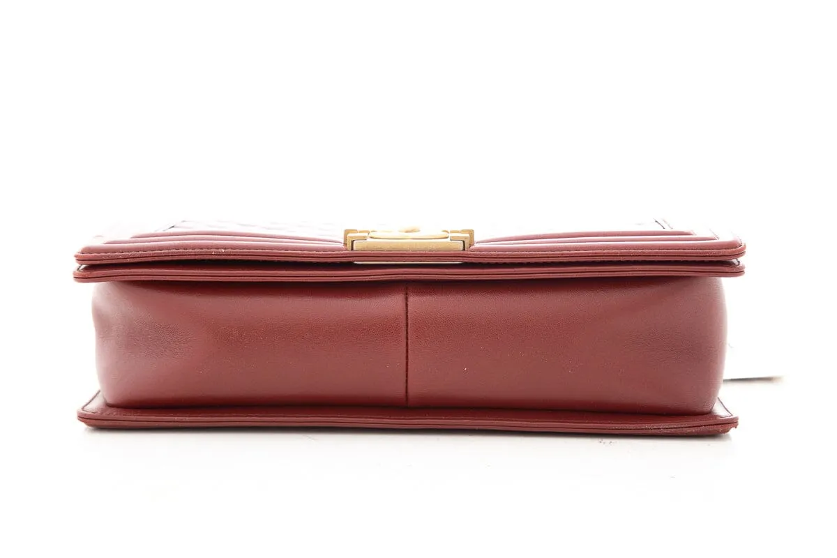 Chanel 2018 Red Medium Boy Bag Handbag