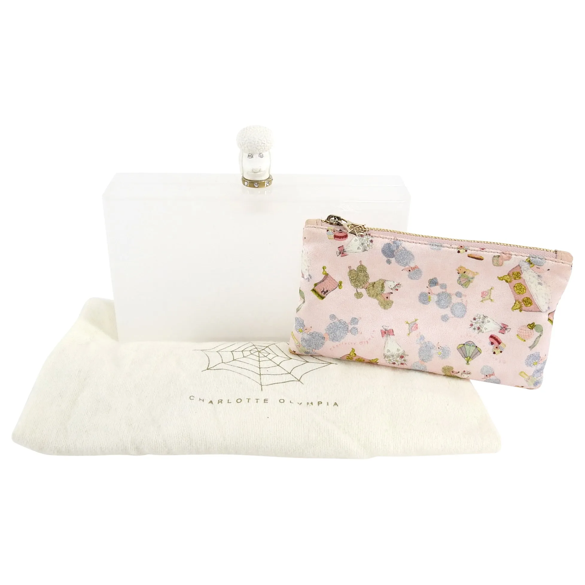 Charlotte Olympia Pandora Acrylic Poodle Clutch Bag