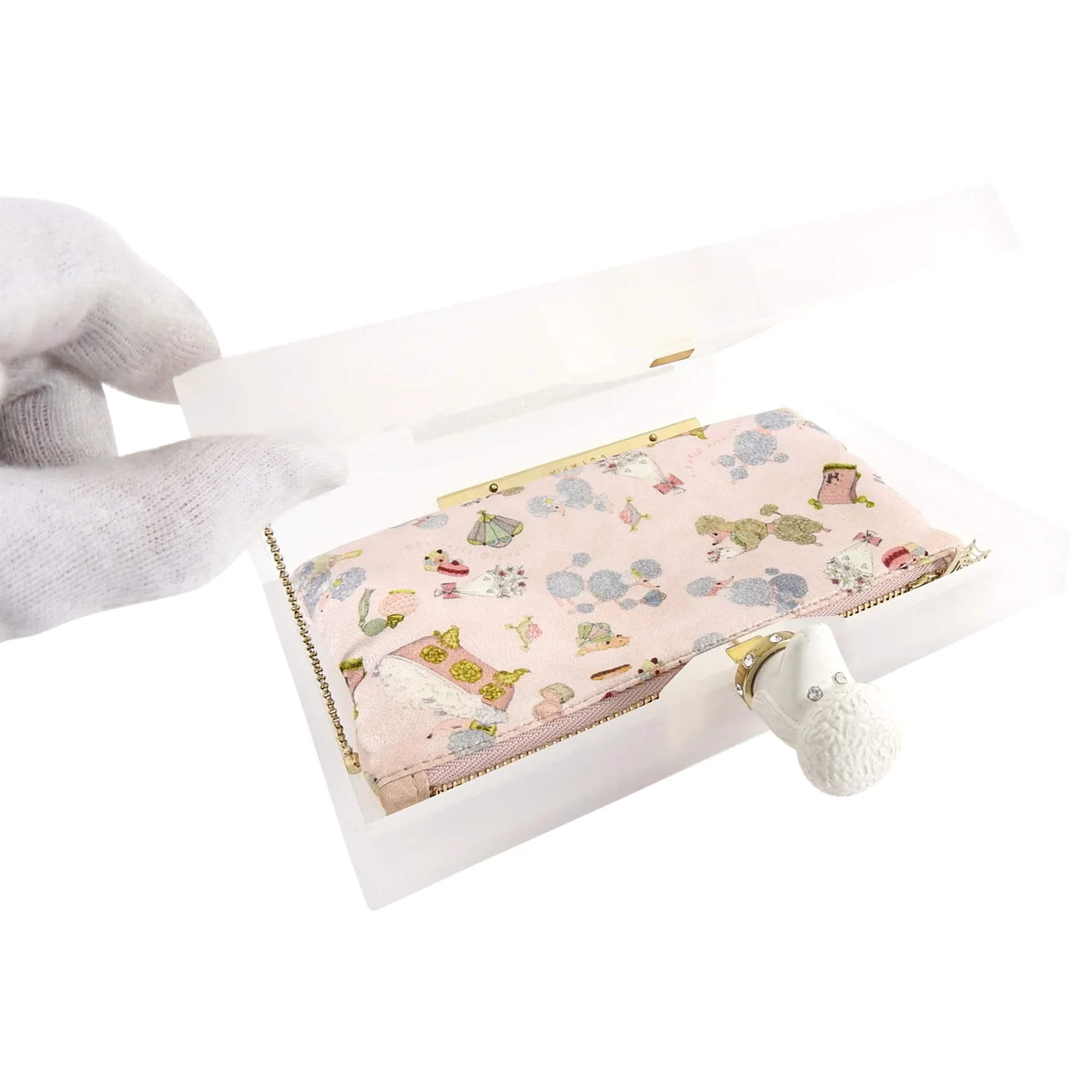 Charlotte Olympia Pandora Acrylic Poodle Clutch Bag