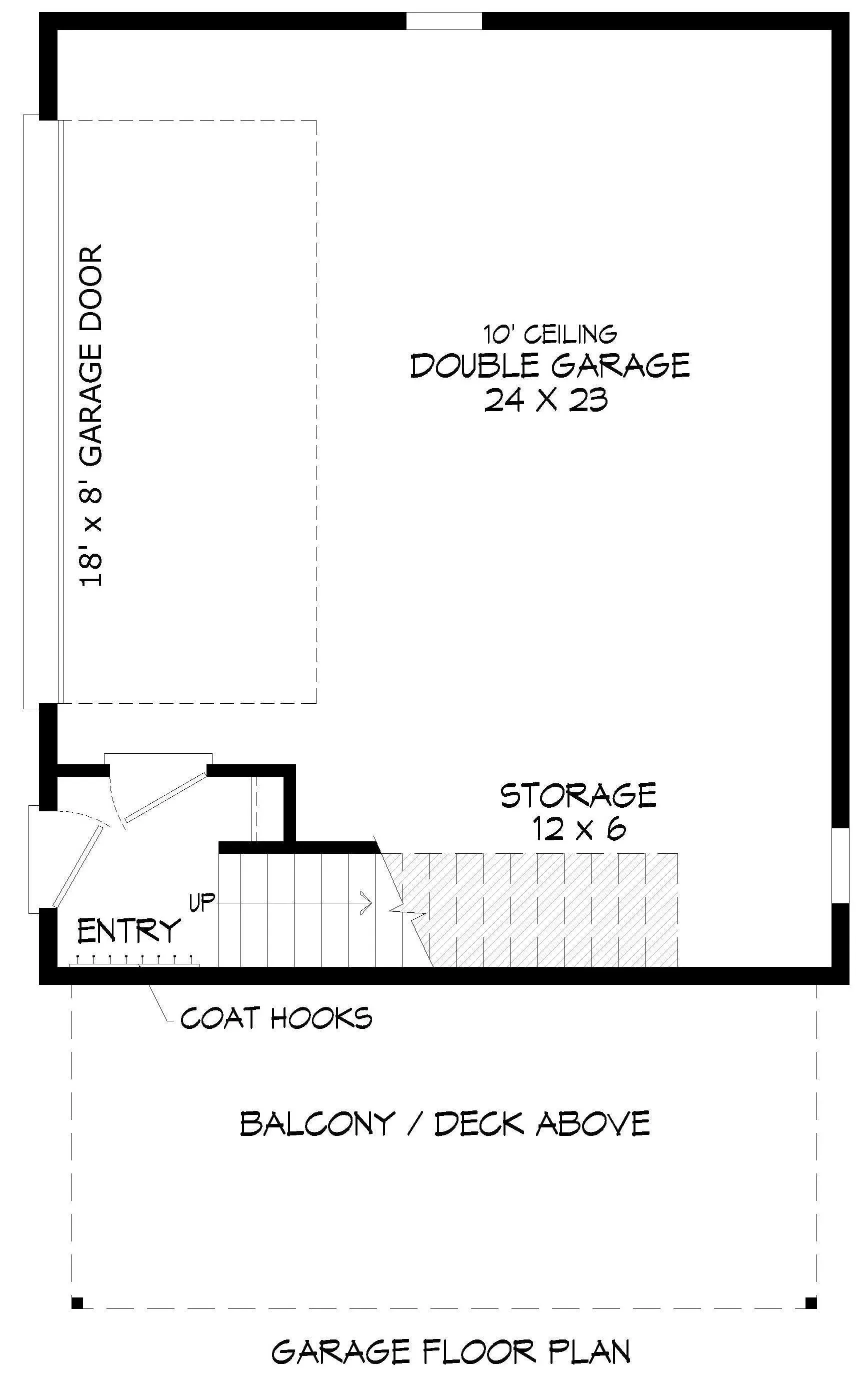 Charming 1-Bedroom House Plan with Spacious Balcony