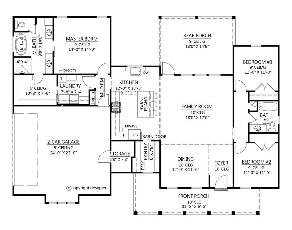 Charming 1777 Sq Ft Home with Spacious Porches