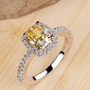 Citrine Crystal Ring