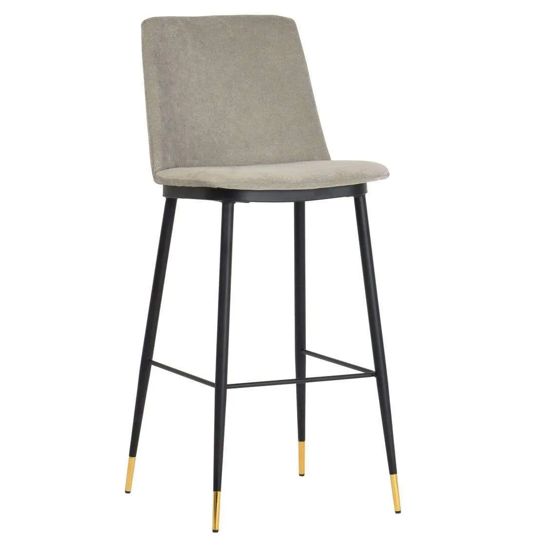 Clara Velvet Counter Stool - Cream (Set of 2)