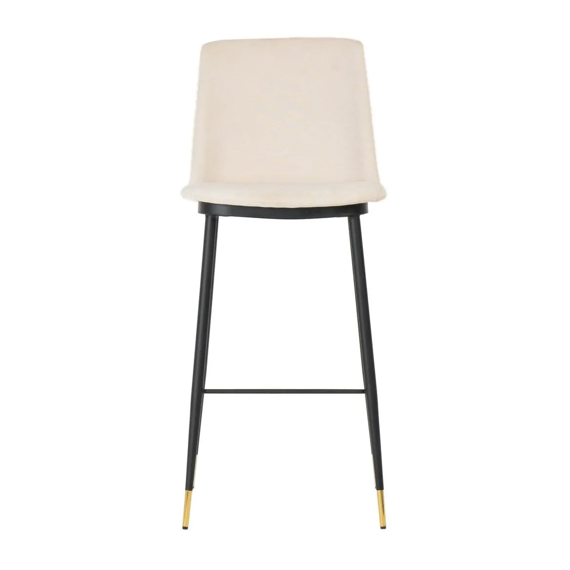 Clara Velvet Counter Stool - Cream (Set of 2)