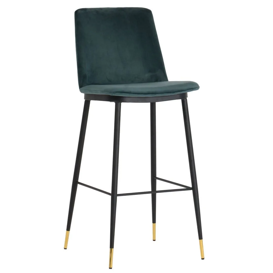 Clara Velvet Counter Stool - Cream (Set of 2)