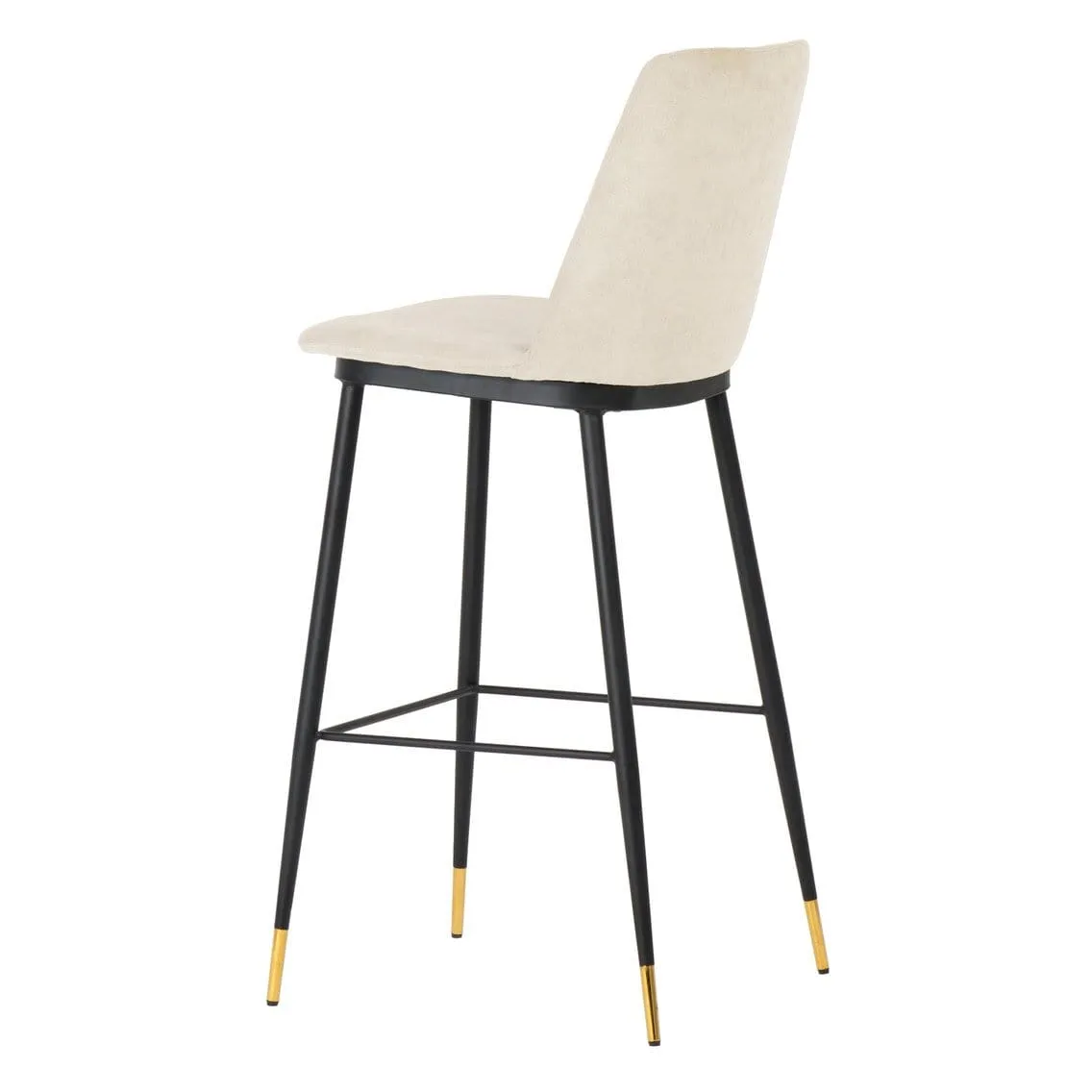 Clara Velvet Counter Stool - Cream (Set of 2)