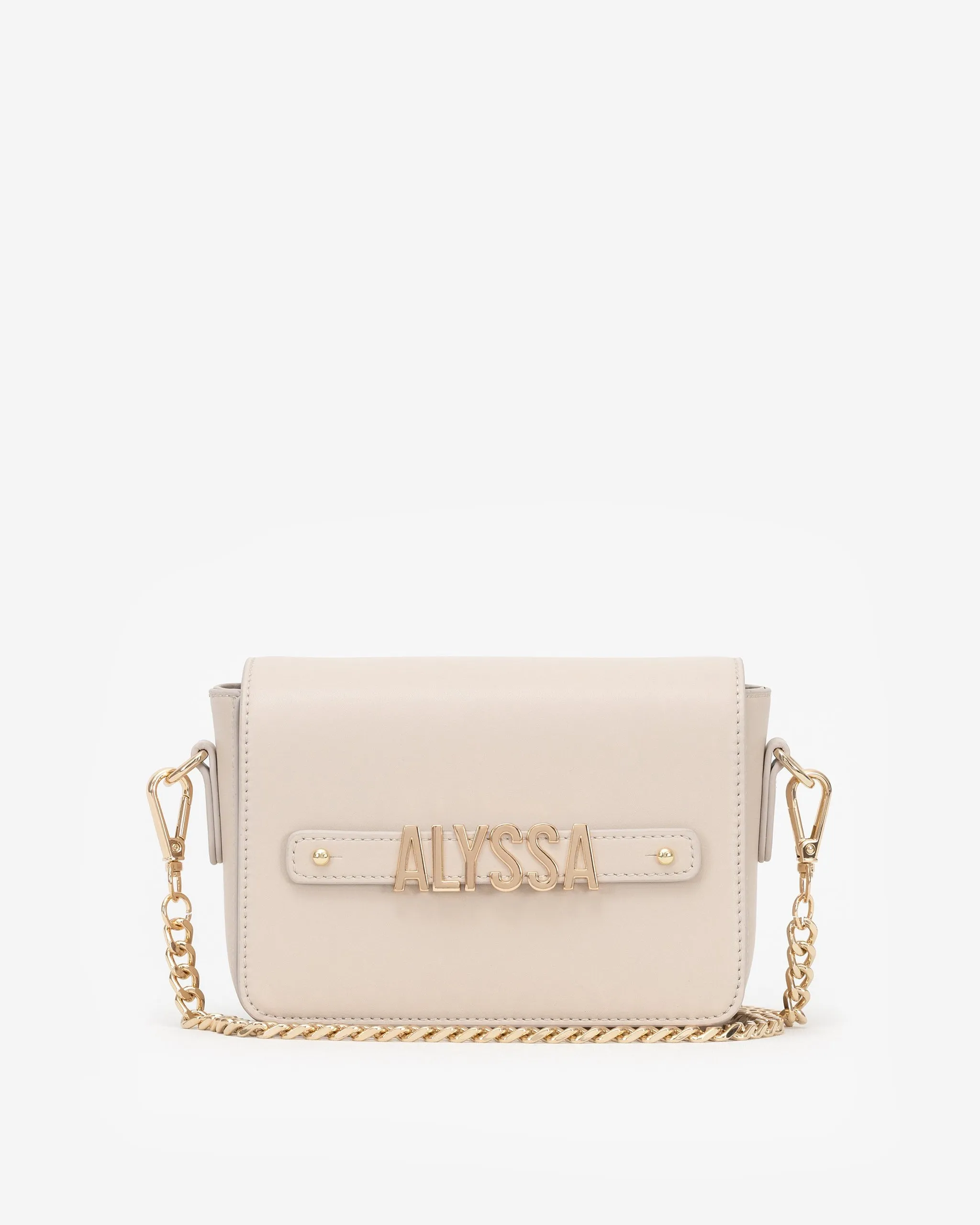 Crossbody Bag in Light Sand with Personalised Hardware
