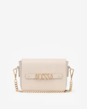 Crossbody Bag in Light Sand with Personalised Hardware