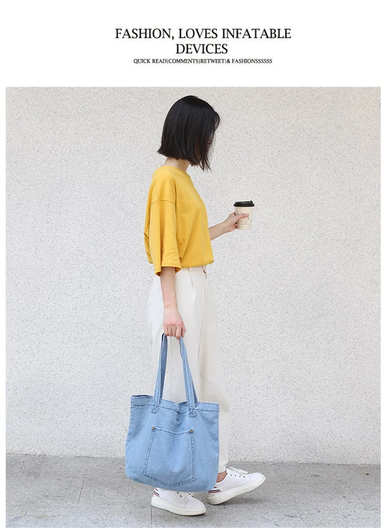 Denim handbag
