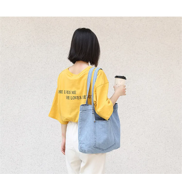 Denim handbag