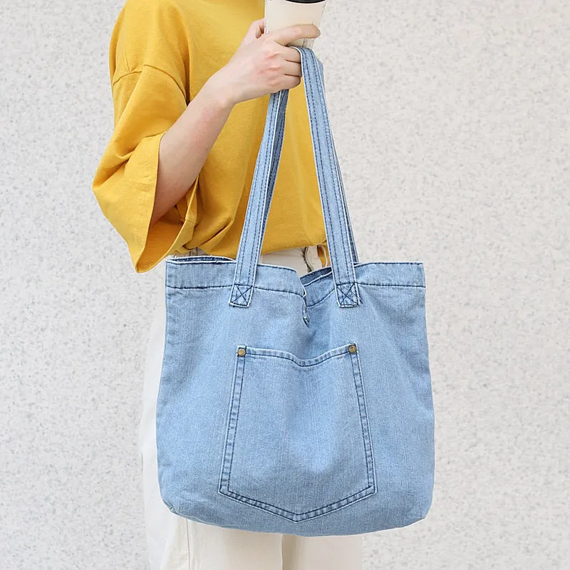 Denim handbag