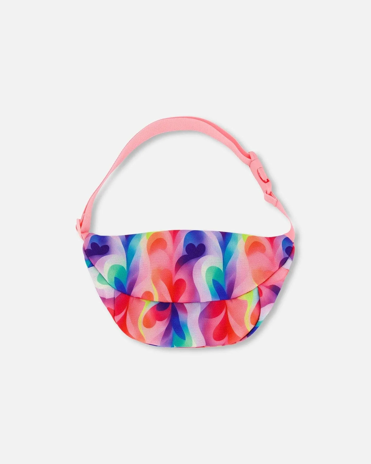 Deux par Deux Girl's Fanny Bag Printed Rainbow Heart