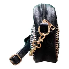 DJ-Black/Silver Metallic Heirloom Handbag