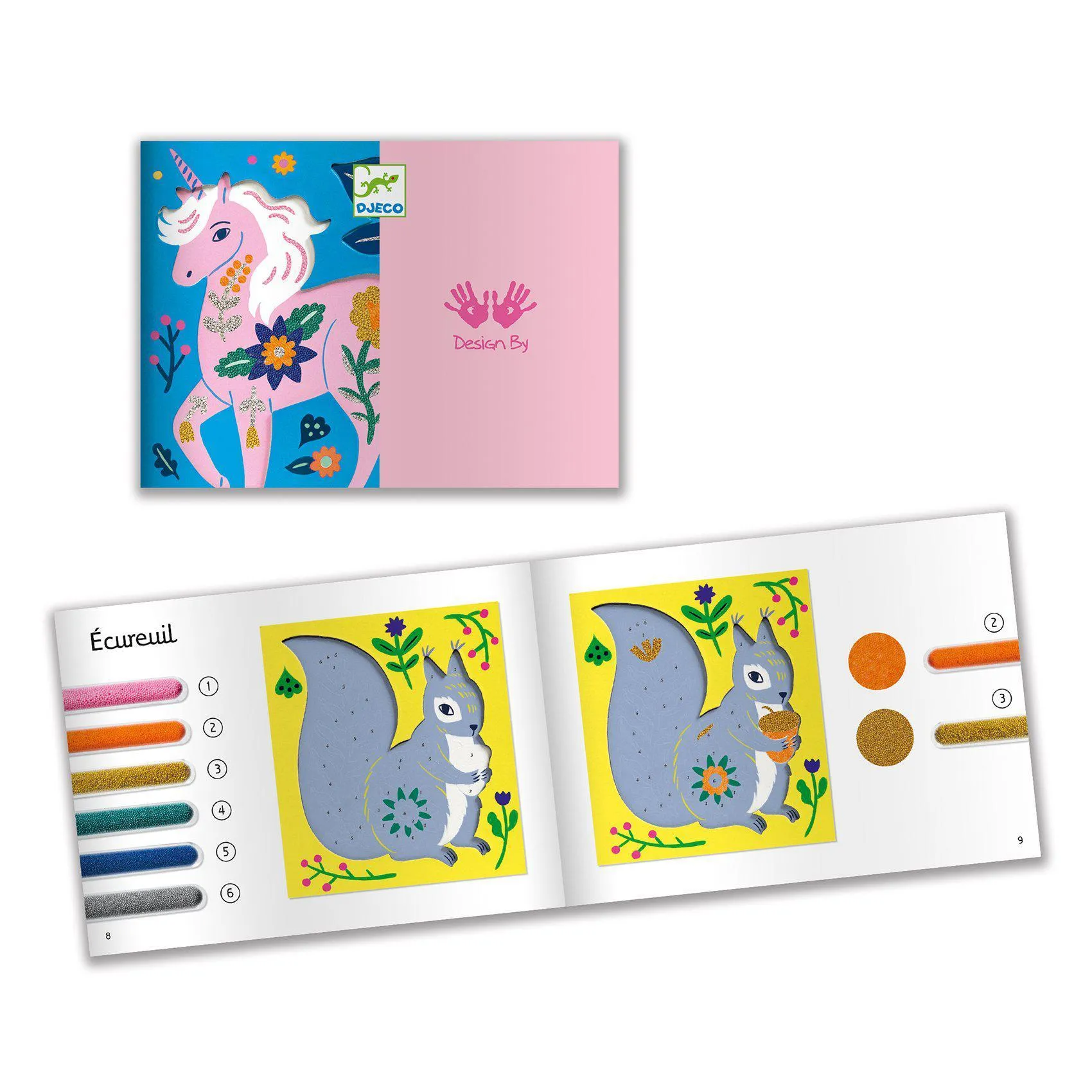 Djeco - Flowers & Fur Artistic Beads set