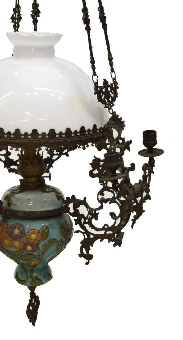 DUTCH HANGING OIL LAMP, 19th Century ( 1800s )