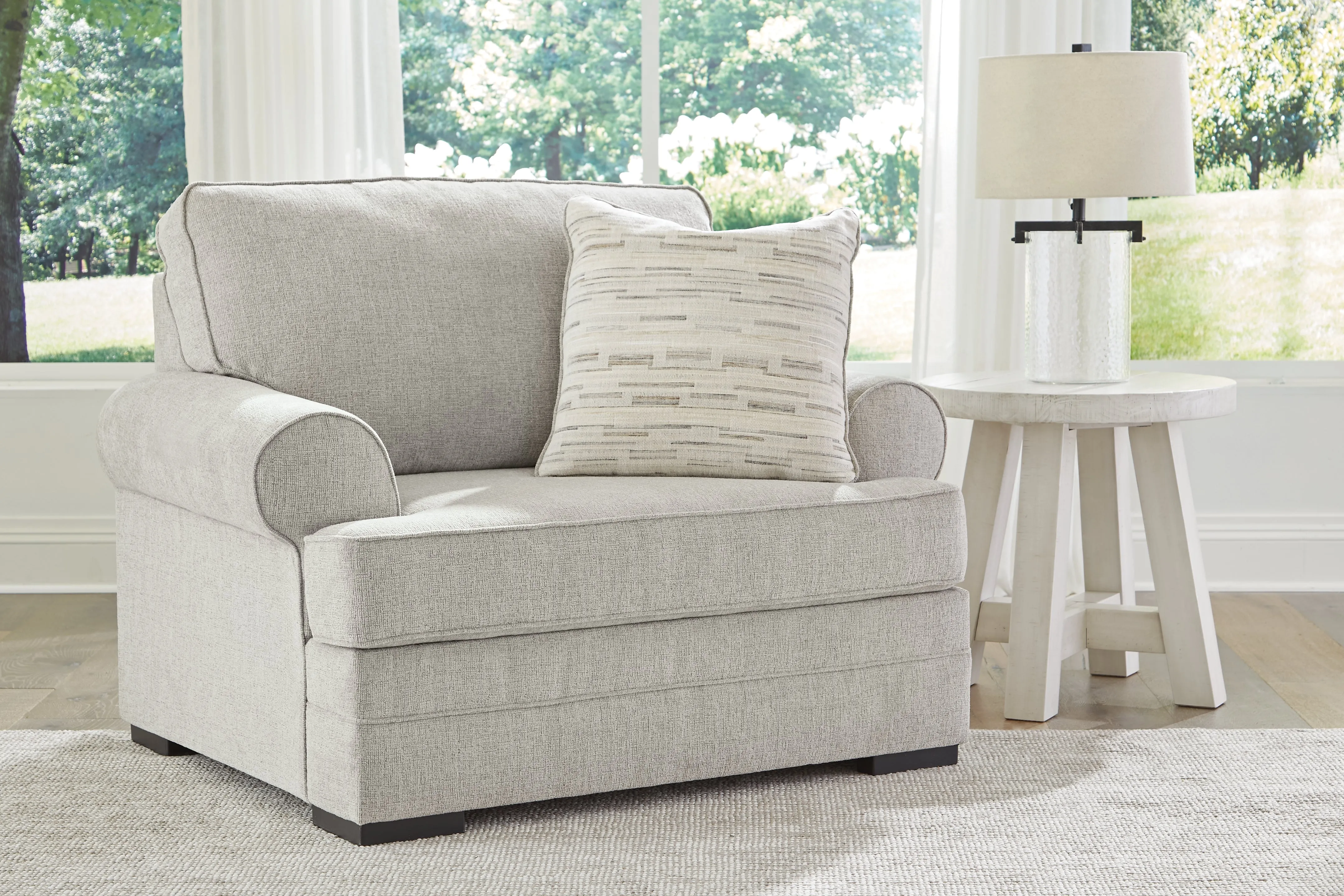 Eastonbridge Sofa Chaise, Chair, and Ottoman in Shadow