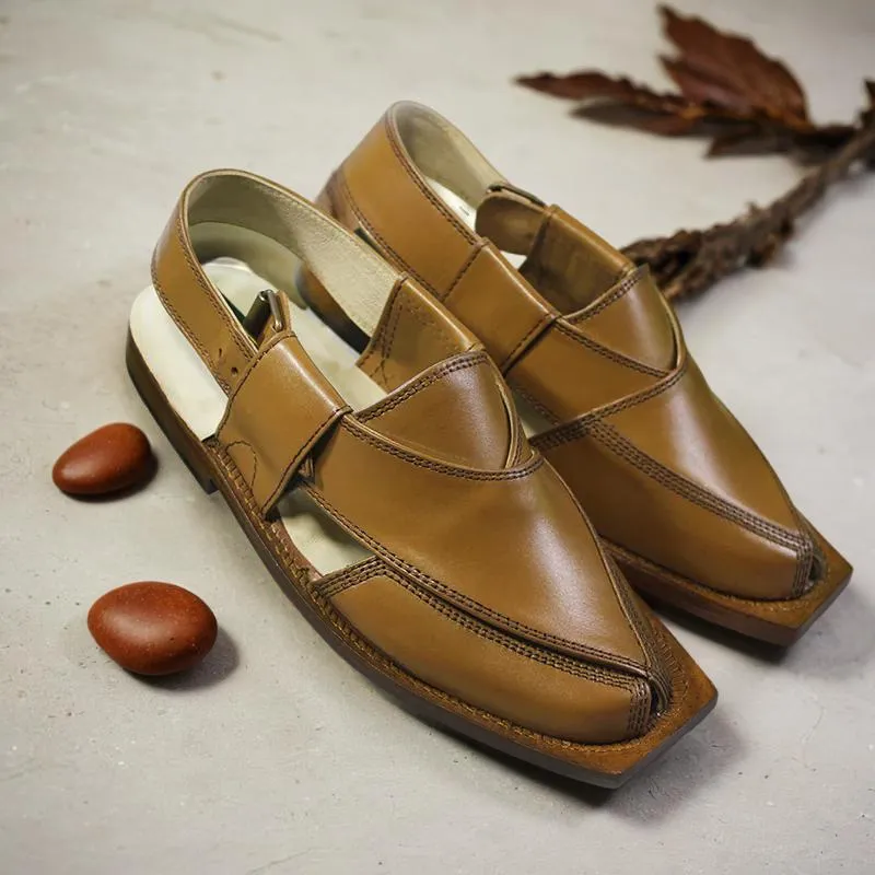Elegant Leather Peshawari