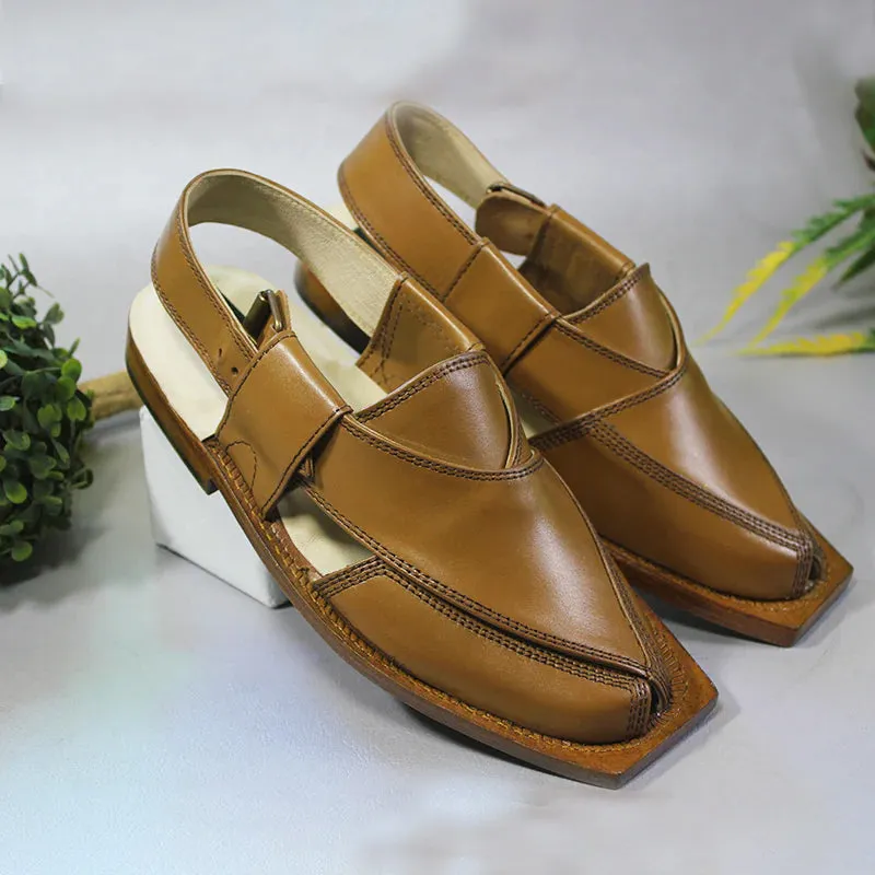 Elegant Leather Peshawari