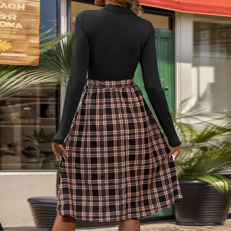 Elegant Plaid Dress