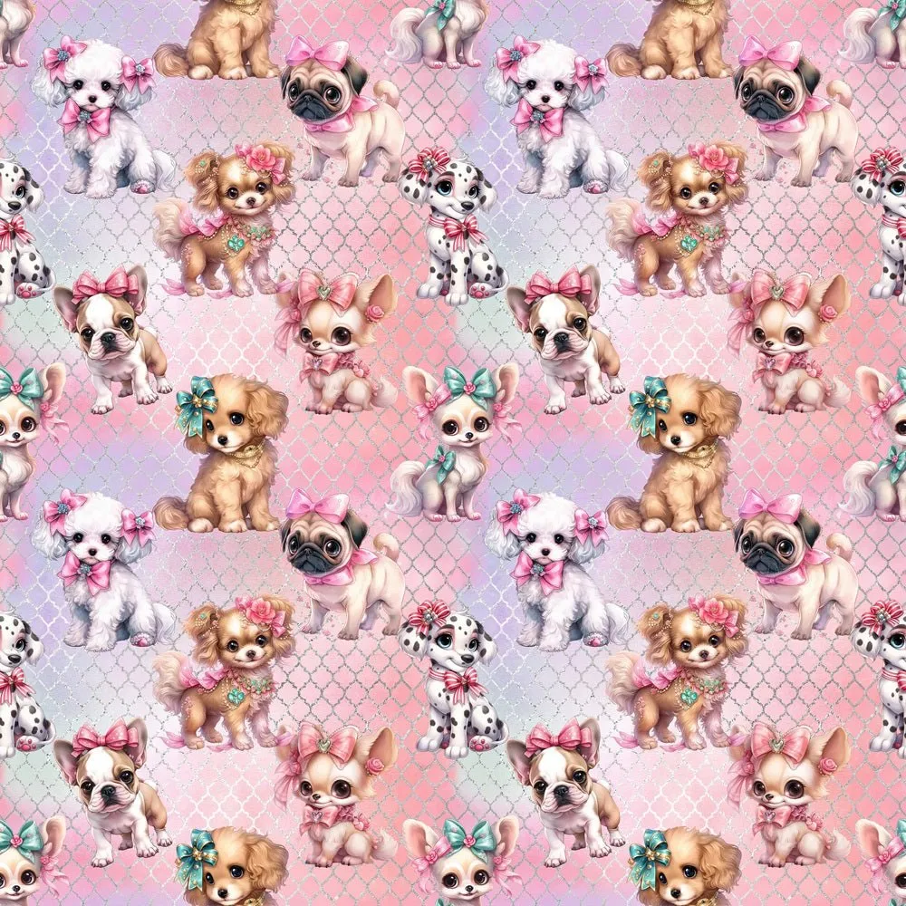 Elegant Puppies Fabric