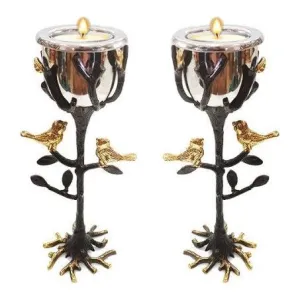 Emanuel Artistic Brass Candlesticks Tree Of Life
