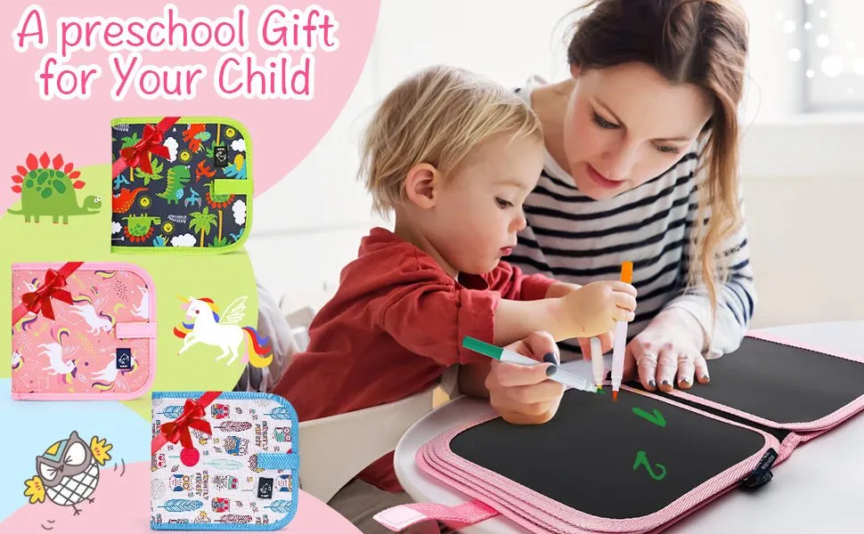 Erasable and Reusable Doodle Magic Book with 3 Markers & 2 Wipes