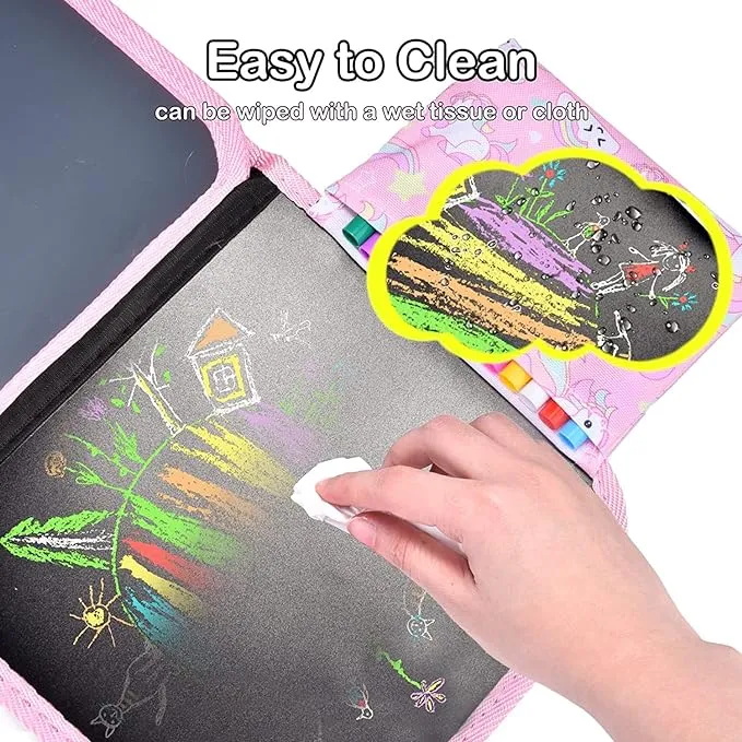Erasable and Reusable Doodle Magic Book with 3 Markers & 2 Wipes