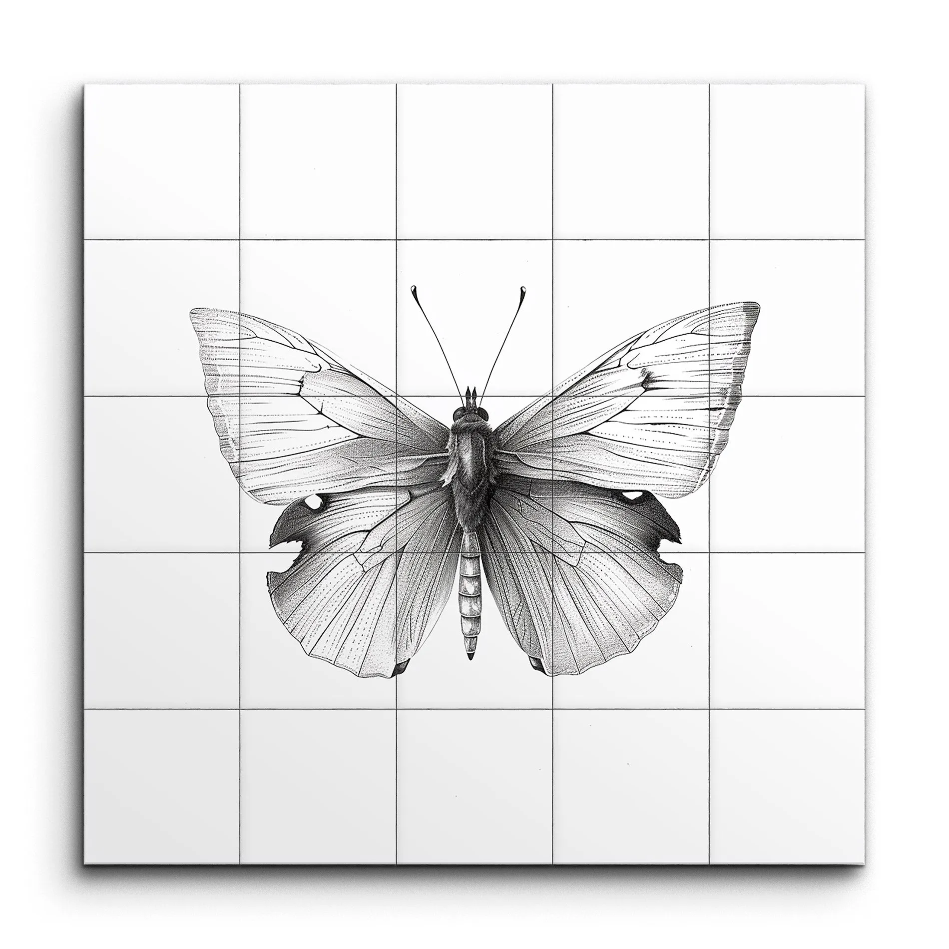 Exquisite Butterfly Elegance in Monochrome Art