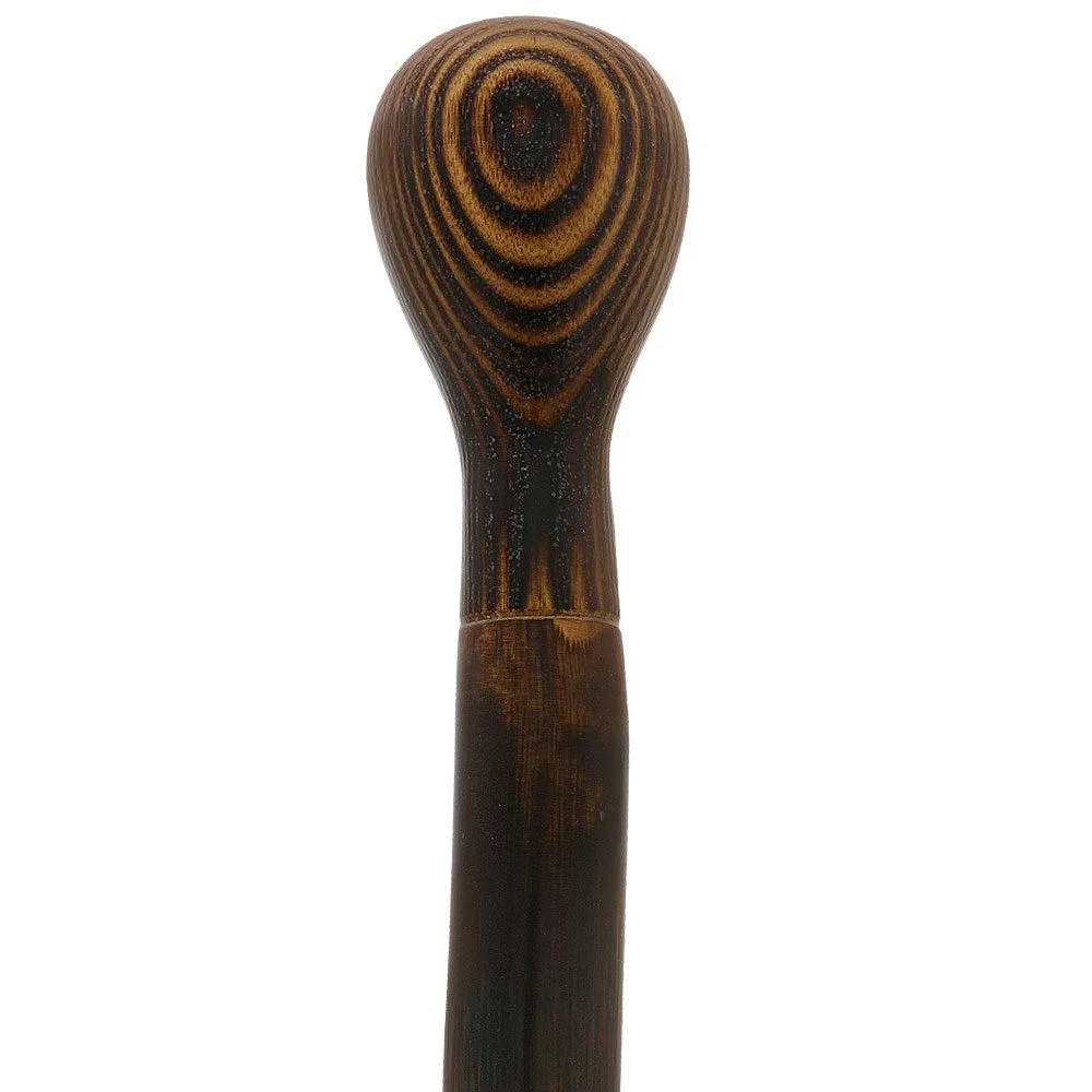 Exquisite Hand-Carved Spiral Walking Stick - Chestnut