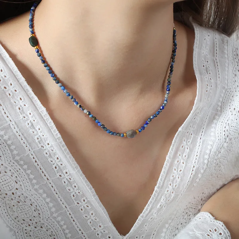 Exquisite Handcrafted Natural Stone Beaded Necklace for Stylish Women
