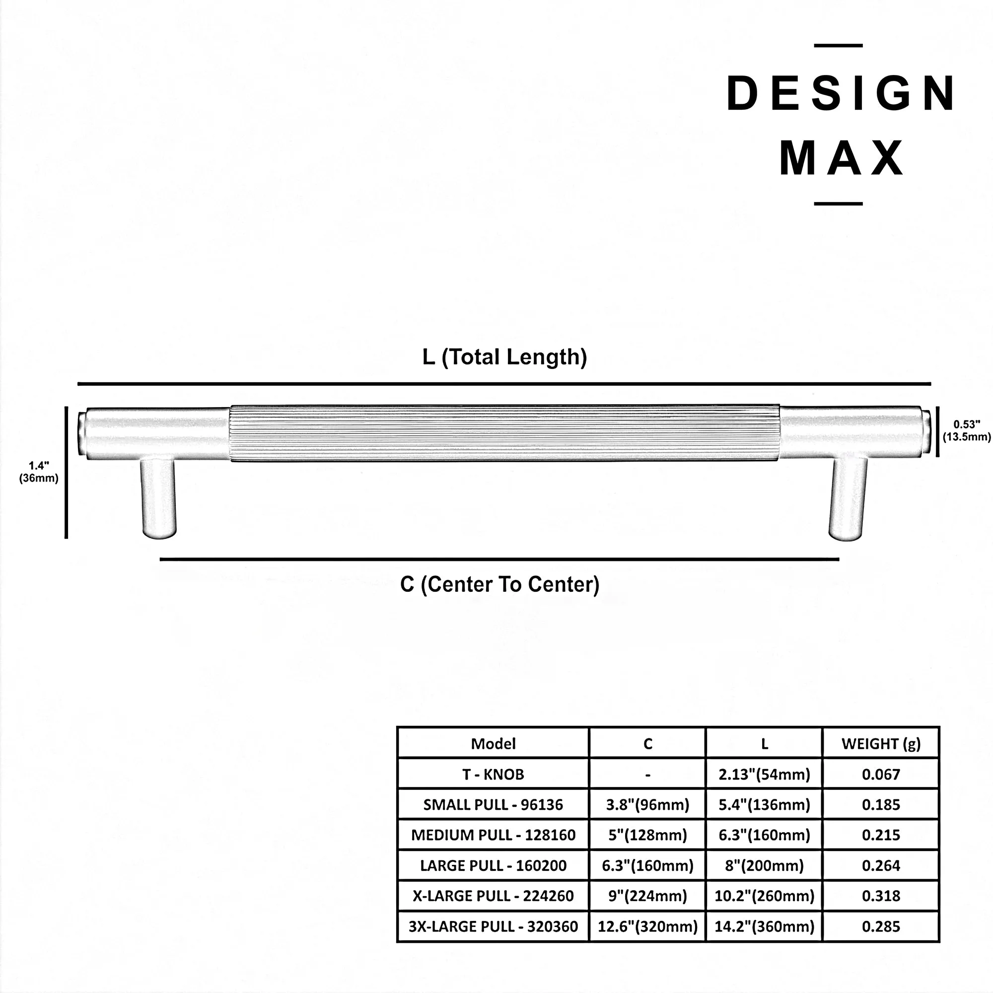 Exquisite Linear Solid Brass Cabinet Pull