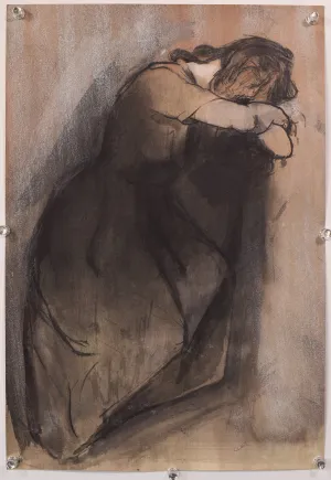 Exquisite Study of a Lady - Charcoal and Ink