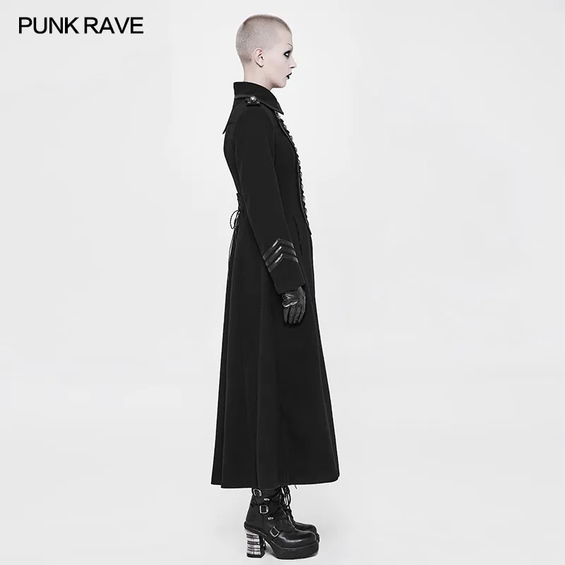 Exquisite Woolen Gothic Jacket Uniform Retro Trench Coat