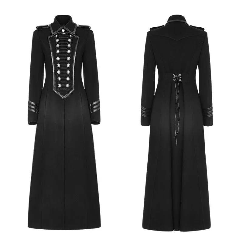 Exquisite Woolen Gothic Jacket Uniform Retro Trench Coat