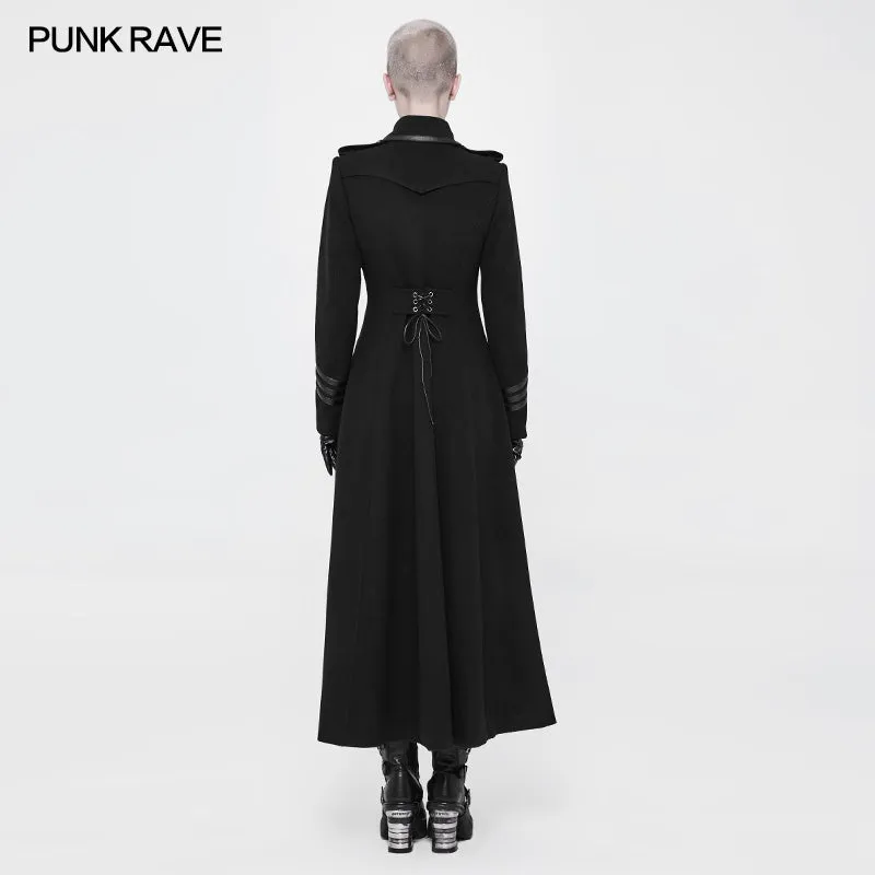 Exquisite Woolen Gothic Jacket Uniform Retro Trench Coat