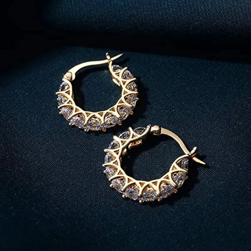Exquisite Zirconia Hoop Earrings