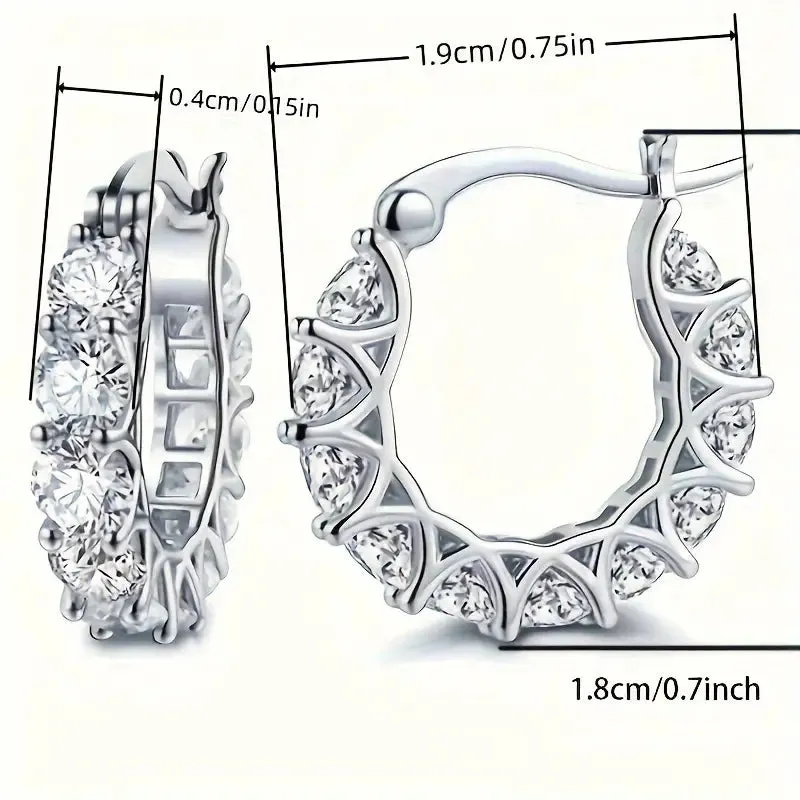 Exquisite Zirconia Hoop Earrings