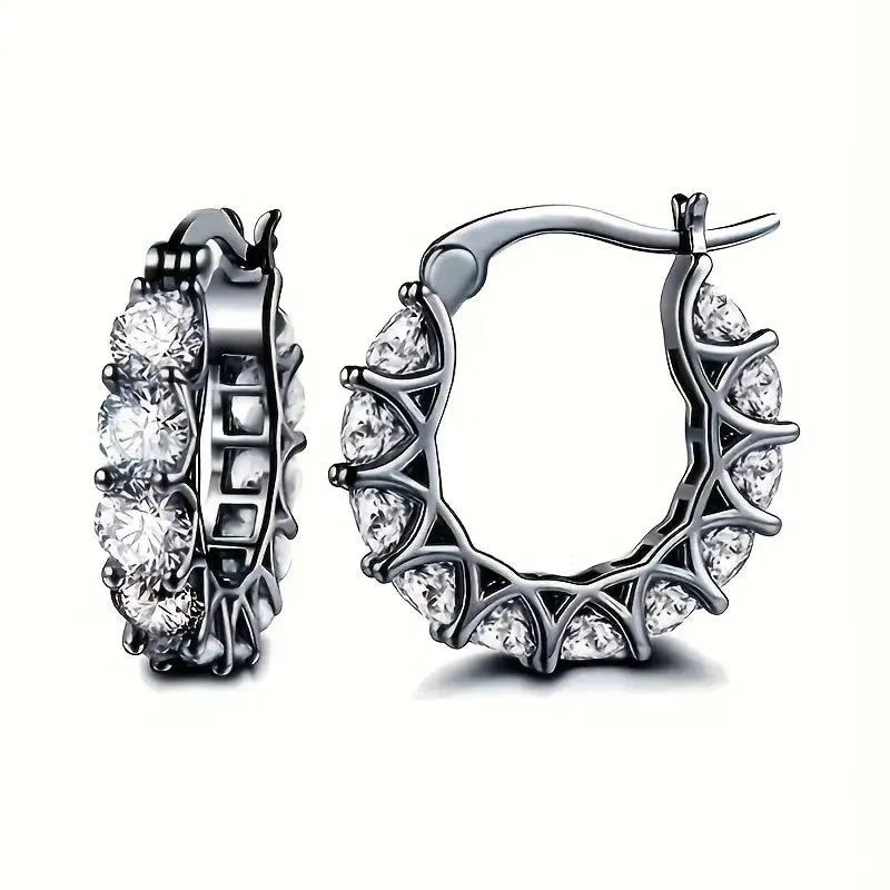 Exquisite Zirconia Hoop Earrings