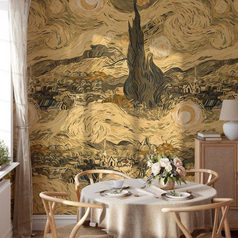 Extra Large Van Gogh Artistic Wallpaper