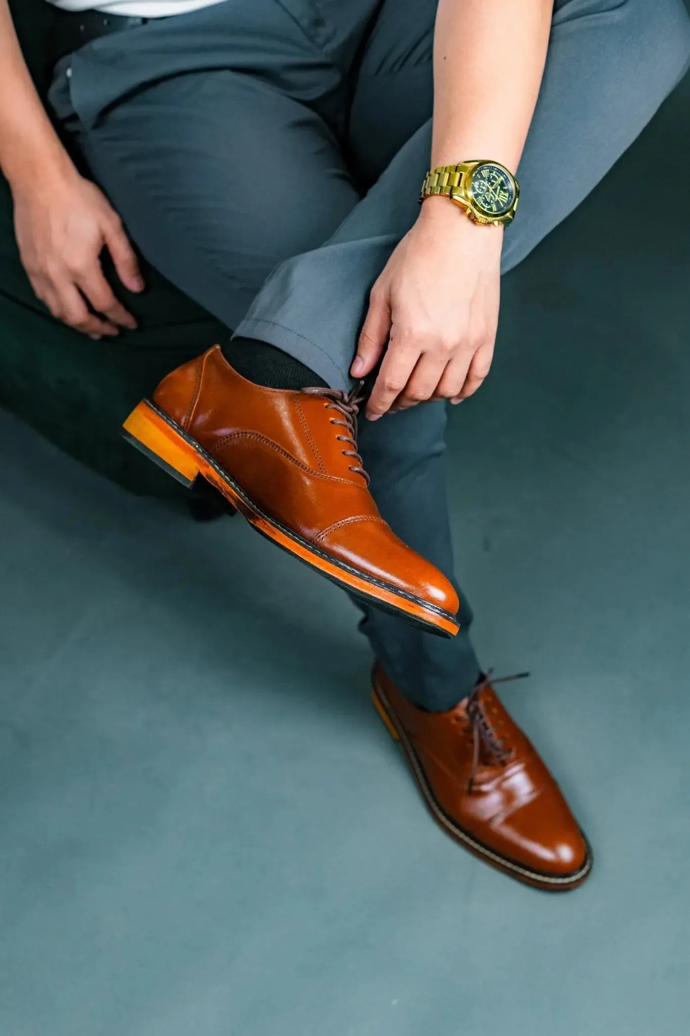 FELIX Cap Toe Plain Oxford - Tan