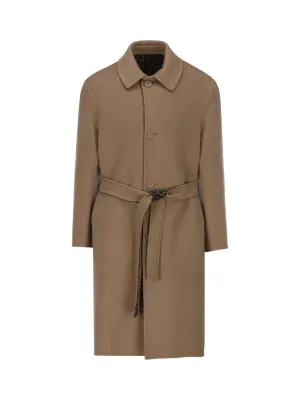 FENDI FW23 Double Wool Trench Coat for Men