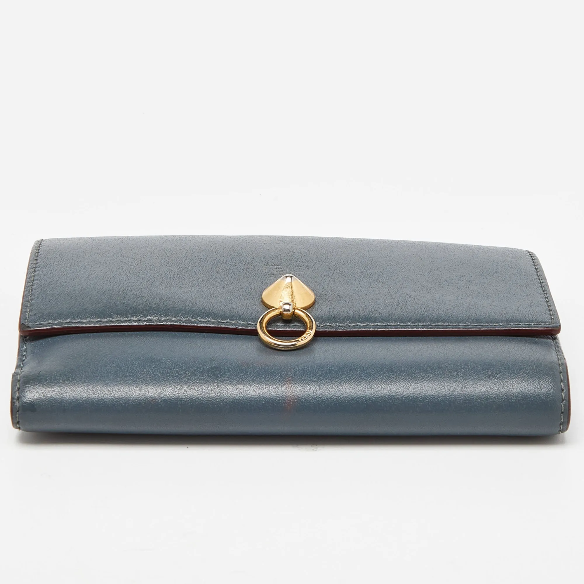 Fendi Leather Trifold Compact Wallet