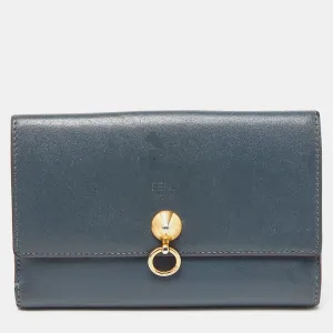 Fendi Leather Trifold Compact Wallet