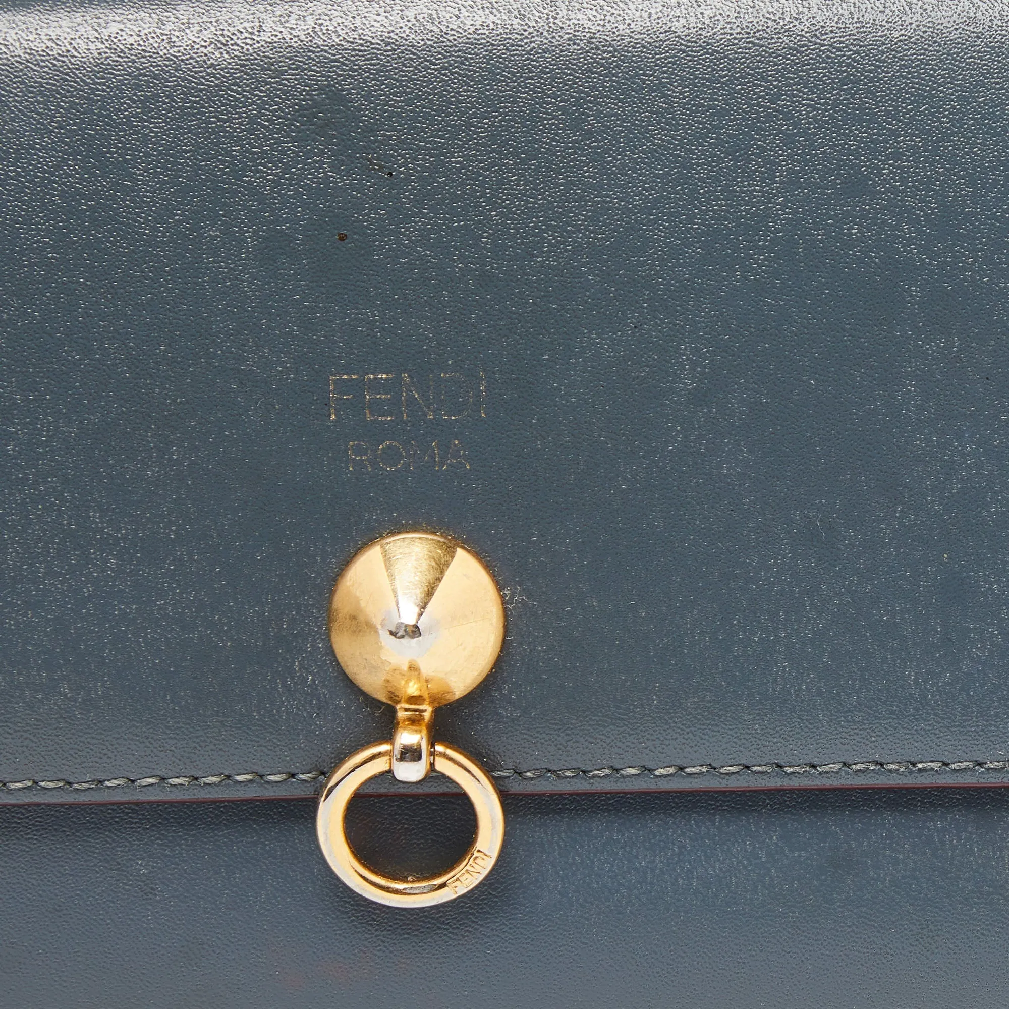 Fendi Leather Trifold Compact Wallet