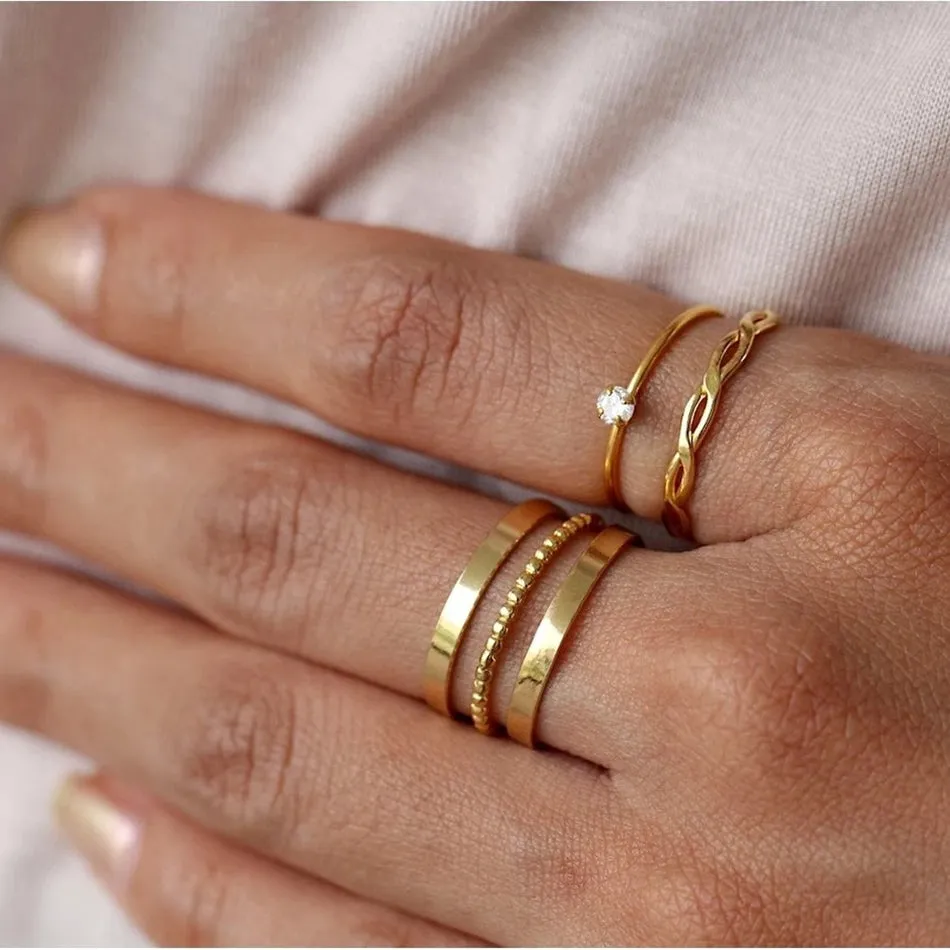 FJ0015 925 Sterling Silver Braided Skinny Ring