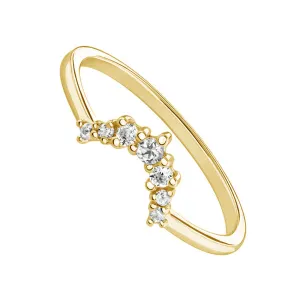 FJ0090 925 Sterling Silver Zircon Crown Ring