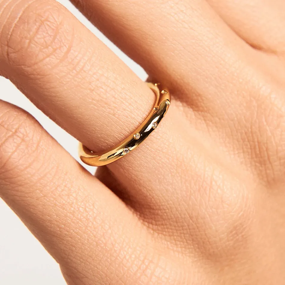 FJ0213 925 Sterling Silver Satellite Ring