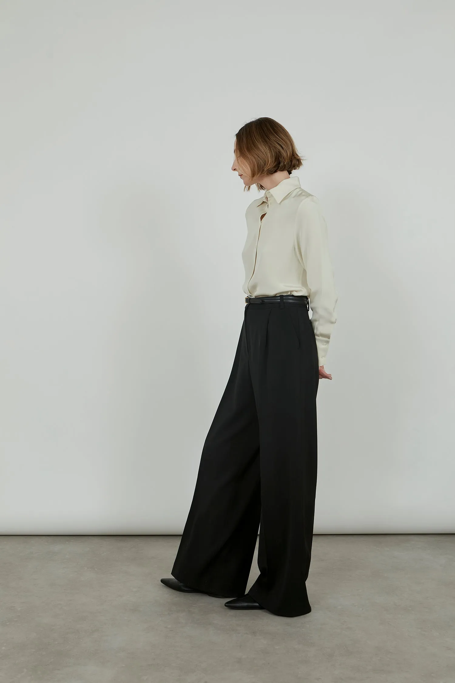 Florabel blouse | Off white - Crepe silk