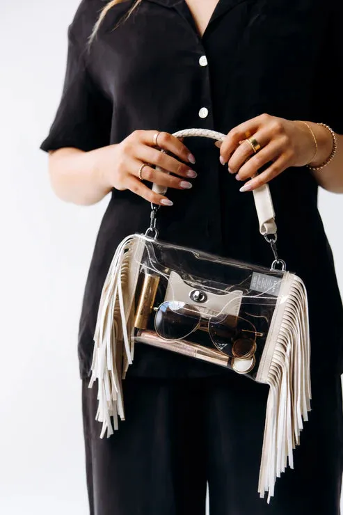 Fringe Crossbody Bag - Cream